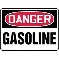Accuform Signs MCHL241VA Accuform Signs 7\" X 10\" Red, Black And White Aluminum Value Chemical Identification Sign \"Danger Gasoli